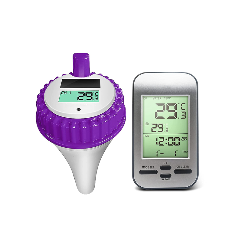 RINMEE Solar Digital Pool Thermometer Floating, Large Easy-to-Read Screen  Display and Bold Numbers, High Accuracy and Wide Measuring Range for